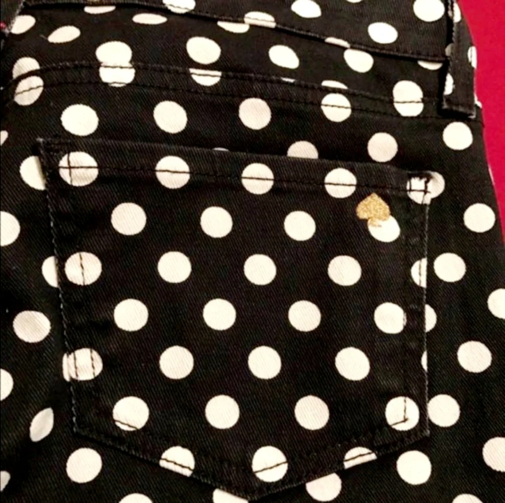 KATE SPADE Polka-Dot 'Broome Street' Skinny Jeans NWOT